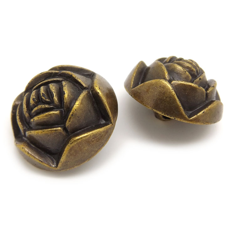 高档纽扣扣子古铜色专卖玫瑰花