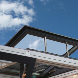 工厂定制电动透气窗阳光房玻璃顶智能遥控排烟窗5年质保特价 促销