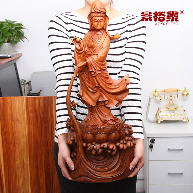 南海观音佛像滴水观音摆件 观世音菩萨家居工艺品装饰摆设品