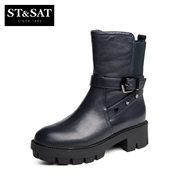 St&Sat/2015 on Saturday in winter new style leather belt buckle rivet heads down boots SS54113237