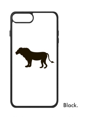 适用于iPhone黑色狮子动物剪影Xr手机壳max保护套678plus硅胶11