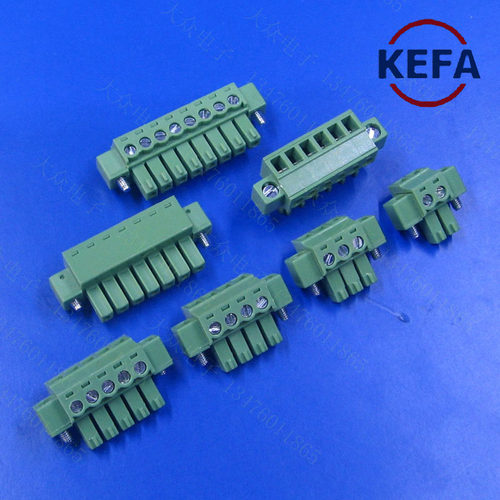 科发 KF2EDGKM 3.81-2P3P4P5P6P7P8P9P10P插拔式接线端子耳朵头子
