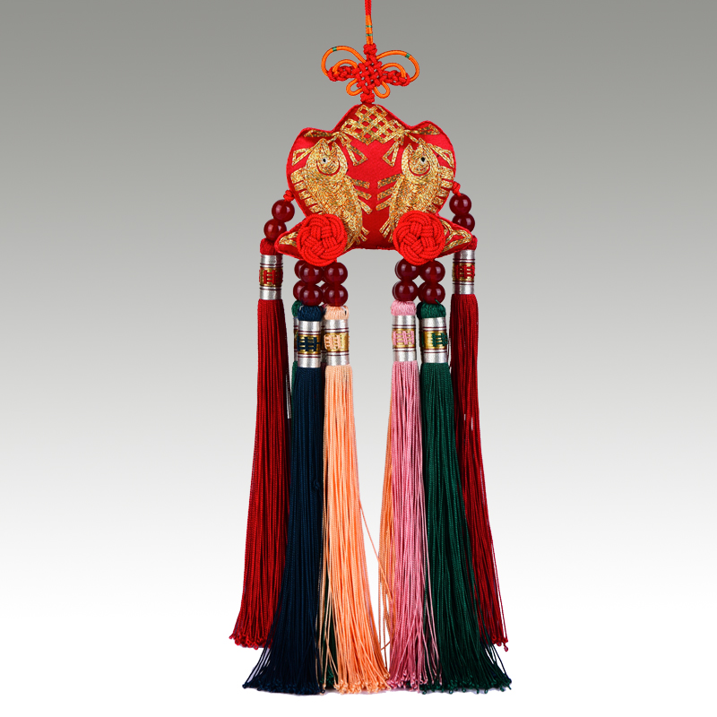 车挂件饰品个性创意车内潮流保平安汽车吊坠挂饰苏州刺绣工艺品