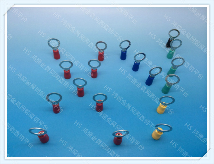 HS包邮RV2-8镀锡0.6厚度黄铜1000只接线端子欧式接线预绝缘