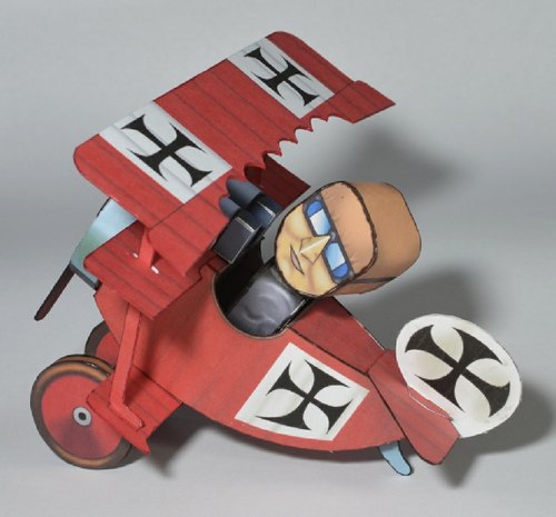 纸质模型仿真飞机卡通战斗机制作