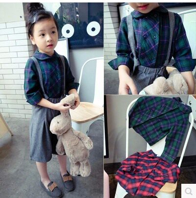 Chemise fille à manche longue en coton - Ref 2086690 Image 1