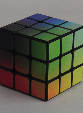 SS全彩色渐变三阶魔方彩色Supersede三阶魔方不掉色3阶DIY魔方