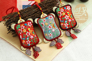 韩国原装进口手绣长寿龟韩服挂件/韩式挂件/汽车挂件/H-P01223-10