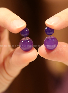 韩国进口 AZNAVOUR AZ 好搭糖果色大小圆球后置耳钉耳针女