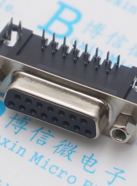两排 DB15 弯脚 DR15母头公头  DR15母头 焊板 90度 插板