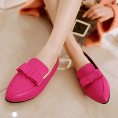 2015 spring new Korean version of the simple bow casual women shoes fashion flat pointy Joker shoes with solid color