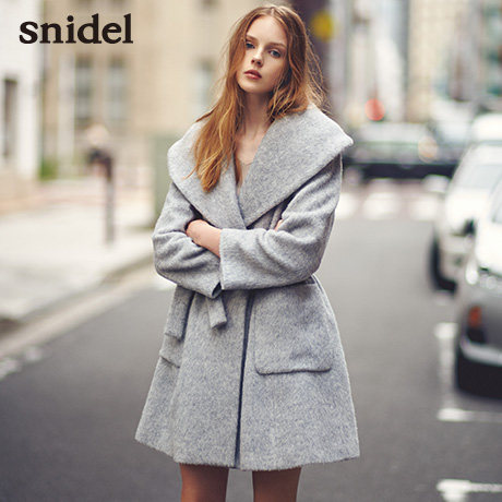 金盒特价 商场同款 Snidel 纯色大翻领羊毛外套 中亚Prime会员免运费直邮到手￥898 天猫￥1728