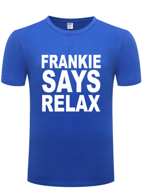 2017新款纯棉男式短袖T恤 Frankie Says Relax 音乐 搞笑创意