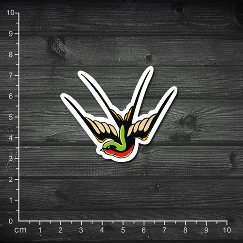 单张复古纹身风格笔记本贴纸箱贴