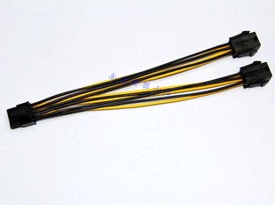 显卡双6pin转8pin供电线 双6pin转6+2转接线 6pin转8pin供电线