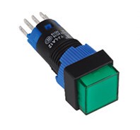 一佳LA12-11BN/F电源启点动方形按钮开关12mm自复银点1开1闭