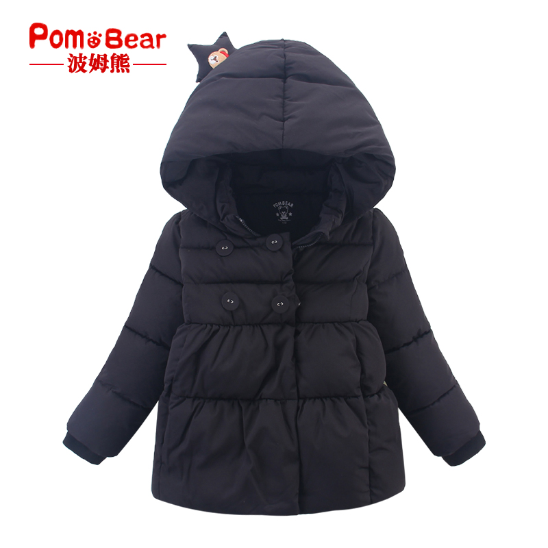 Manteau pour fille POM BEAR en mélange - Ref 2164312 Image 3