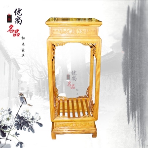 新款优尚名品红木家具 优质金丝楠木花架/几 实木花盆架 盆景架