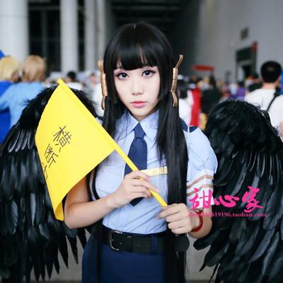 {甜心家}死或生5：最后一战/女天狗长直发黑色已修剪cosplay假发