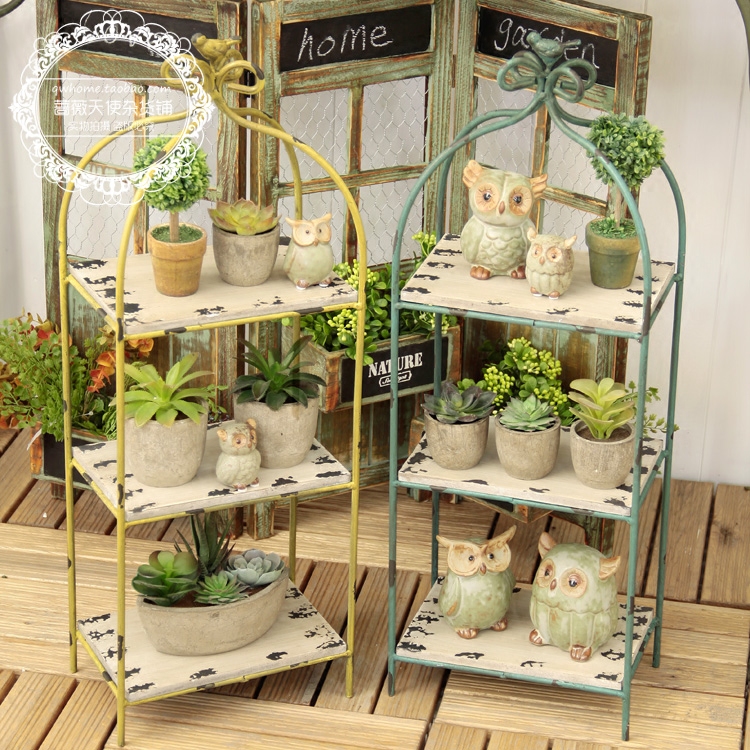 美式鄉村複古鐵藝小鳥裝飾3層擱板陽台戶外多肉小花架店鋪陳列架在類目 家居飾品, 裝飾架/裝飾擱板中 - 來自Buy2taobao.com提供專業的淘寶代購服務