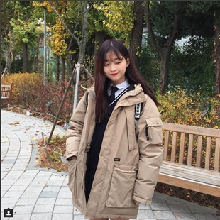 韩国代购 COVERNAT举重妖精金福珠李圣经同款貂毛男女羽绒服