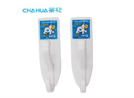 包邮正品茶花多功能强力粘钩2936门后厨房挂钩（图案随机）