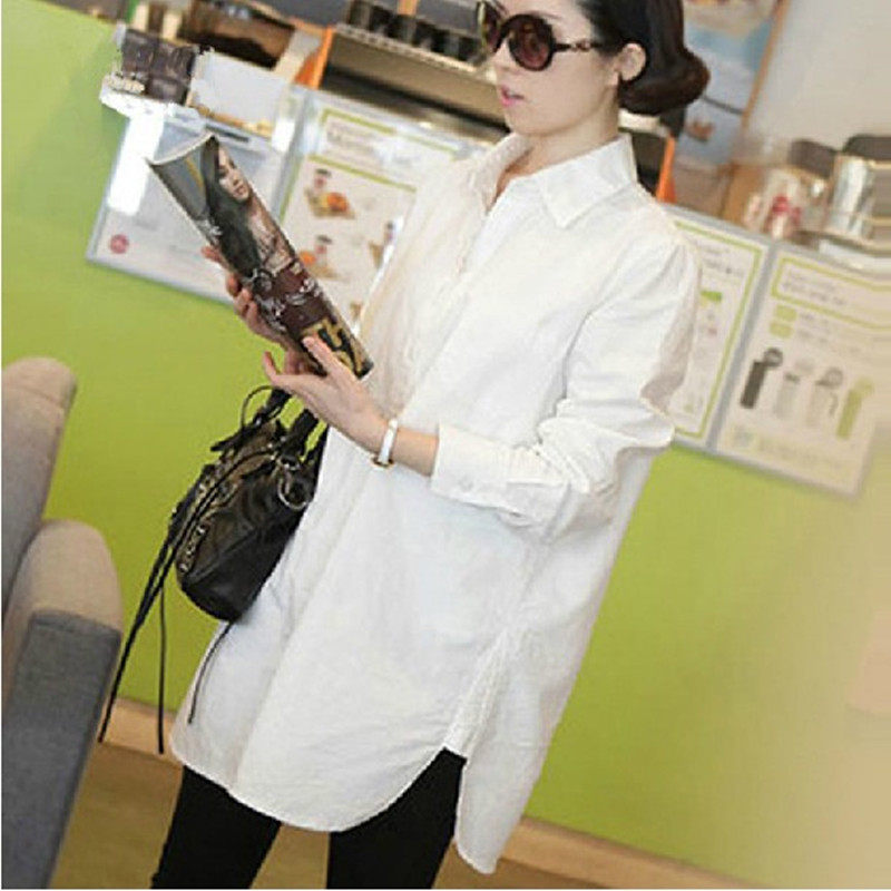 柯睐沃新款大码高领百搭气质长袖女装上衣中长款女长袖棉衬衫女|ruв категории Женская одежда, рубашка - от Buy2taobao.com для оказания профессиональной услуги покупки агента Taobao