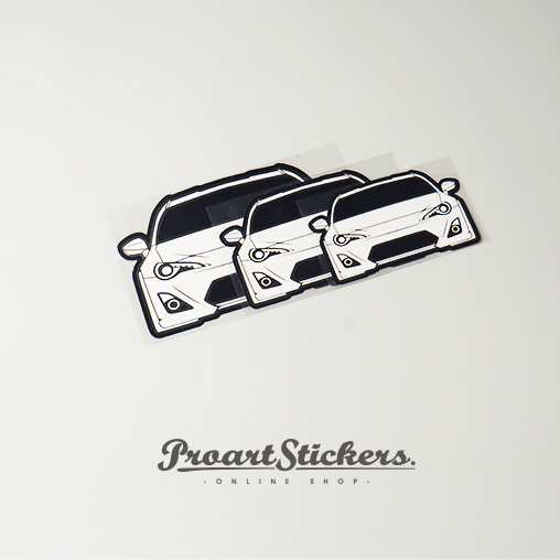 proart原创前后遮划痕反光车贴