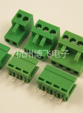 科发 绿色 HT3.96接插件 2P/3P/4P/5P/6P 接线端子 弯脚/直脚整套