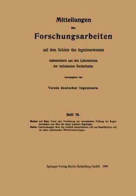 【预订】Mitteilungen Uber Forschungsarbeiten...