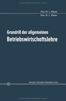 【预售】Grundriss Der Allgemeinen Betriebswirtschaftslehre