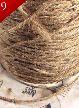 天然黄麻线黄麻绳 吊牌捆绑货物手工diy配件绕瓶子工艺品灯具装饰