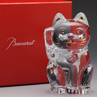 日本代购正品 BACCARAT巴卡拉 招财猫 2607786 透明 包邮礼品