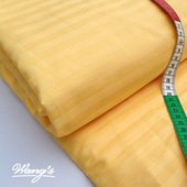 床铺布料 王氏手工 高品质面料 天然纯棉 2.3m宽幅 淡黄色条纹