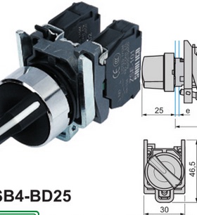 SB4(LA68T XB4)-BD25 金属旋转选择按钮开关
