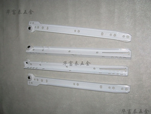 滑轨，二节轮轨，二节托底式滑轨，白色消意式抽屉键盘导轨