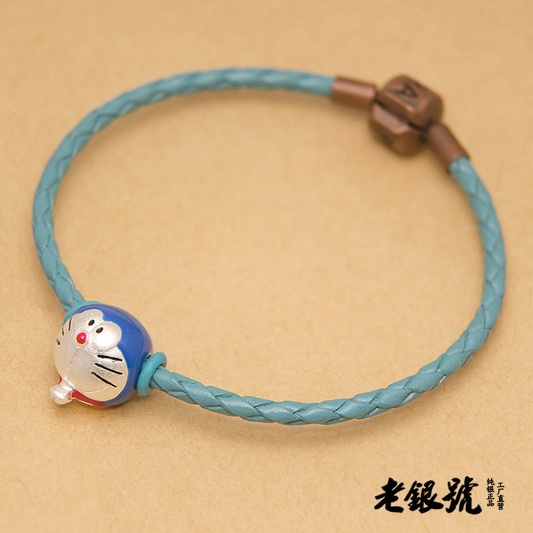 925纯银横穿机器猫哆啦A梦叮当猫蓝胖子皮绳手链手镯工厂批H15发C在类目 饰品/流行首饰/时尚饰品新, 手链中 - 来自Buy2taobao.com提供专业的淘宝代购服务
