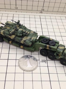 成品 ：手工拼装上色 1/144 俄罗斯 MAZ-537坦克拖车模型