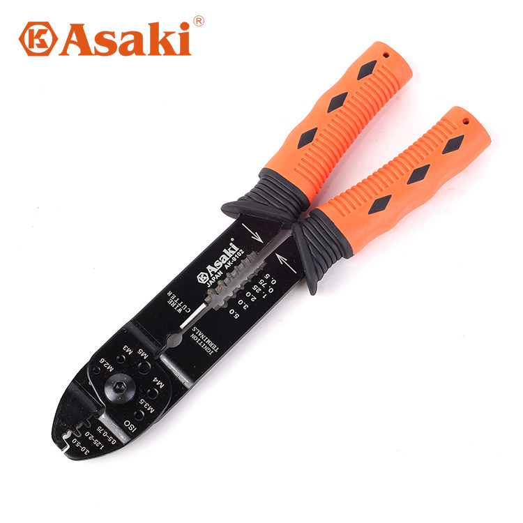 ASAKI雅赛崎5合1多功能剥线钳 压线剥皮多用钳 合金钢压接端子钳,五金/工具,剥线钳,淘宝优惠券,粉丝福利购,淘宝优惠卷
