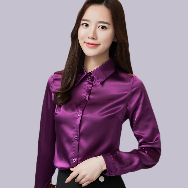 spring and autumn Heavy Stretch satin Real silk shirt Long sleeve Solid mulberry silk jacket Self cultivation Show thin OL Workersin the Women's clothing/Boutique , Shirt  category - from Buy2taobao.com to provide professional Taobao agent buy service