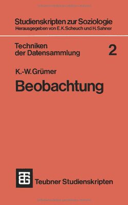 【预售】Techniken Der Datensammlung 2: Beobachtung