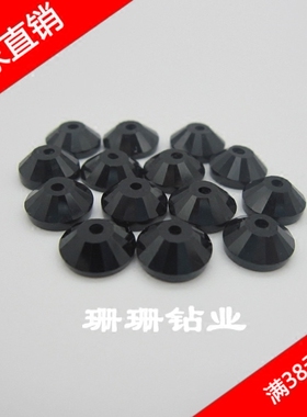 diy超闪舞蹈服黑色手缝钻送米珠
