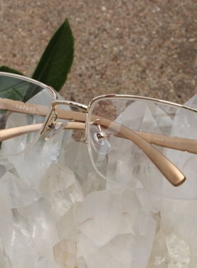 AAA级天然水晶眼镜 石头镜水晶太阳镜  高档铝镁合金框 附证书