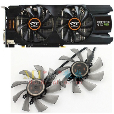 北影GTX760天宫 T129215SU 直径8.5CM 0.5AMP 智能温控显卡双风扇