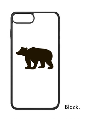 适用于iPhone黑色熊动物剪影Xr手机壳max保护套678plus硅胶11