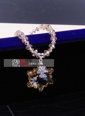 奥地利水晶雪绒花毛衣链长项链春夏节日礼物女韩版时尚百搭