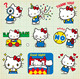 Hello Kitty贴纸可爱三丽鸥Sanrio手帐手机防水动漫贴纸24枚入