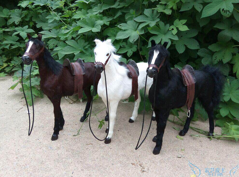 仿真皮毛动物 diy 1:6 兵人专用 汗血宝马仿真马 战马 带马鞍