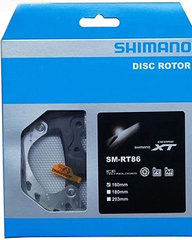 禧玛诺正品  shimano XT RT66 86  六钉 160/180/203山地刹车碟片