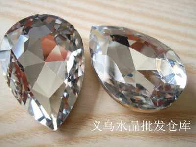 异形大玻璃水滴形白色尖底钻